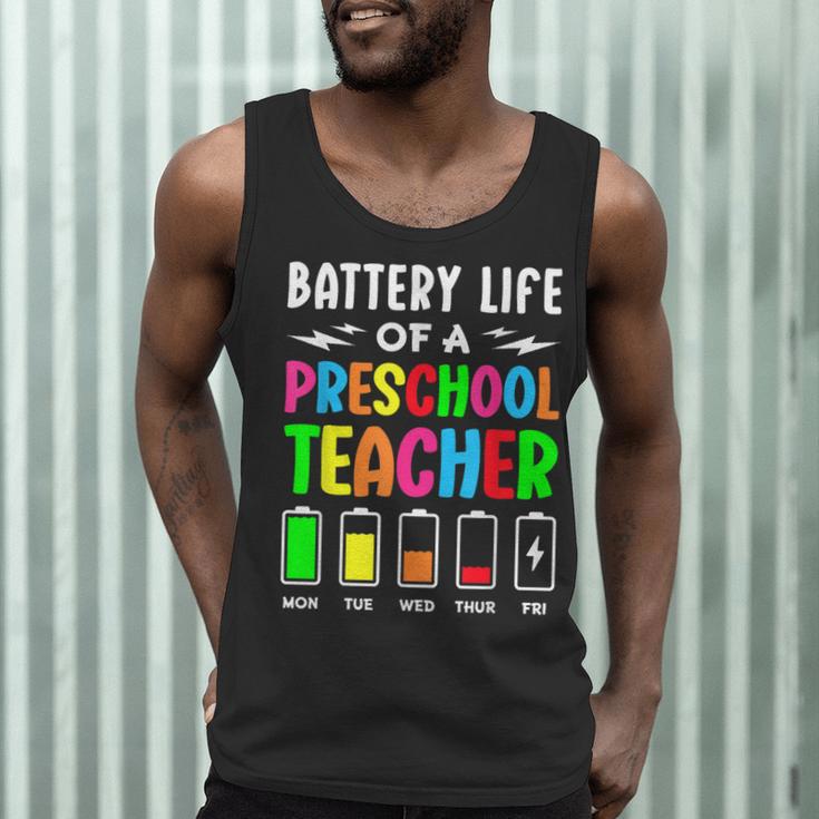 Battery Life Of a Preschool School Teacher School Week Men Tank Top, novelty gifts, funny gifts Battery Life Of a Preschool School Teacher School Week Men Tank Top, novelty gifts, funny gifts