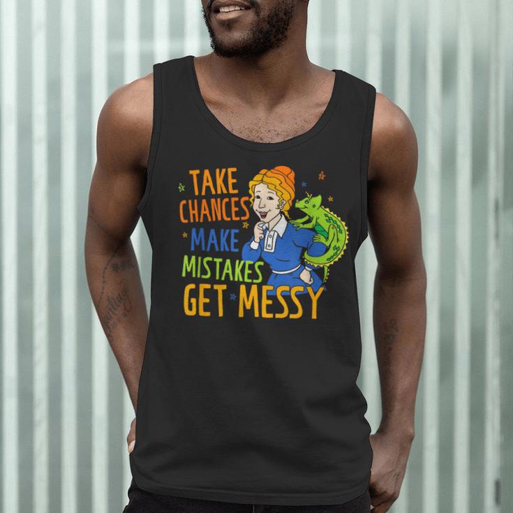Beauty Teacher Take Chances Make Mistakes Get Messy Men Tank Top, novelty gifts, funny gifts