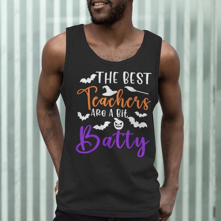 The Best Teachers Are A Bit Batty Teacher Bat Halloween Men Tank Top, novelty gifts, funny gifts