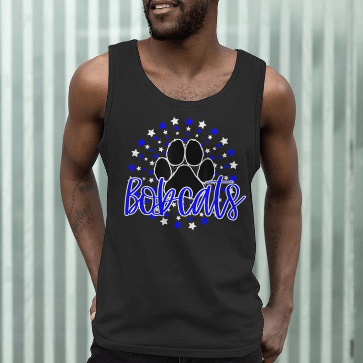 Blue Bobcats School Spirit Coquette Bow Mascot Teacher Men Tank Top, novelty gifts, funny gifts Blue Bobcats School Spirit Coquette Bow Mascot Teacher Men Tank Top, novelty gifts, funny gifts