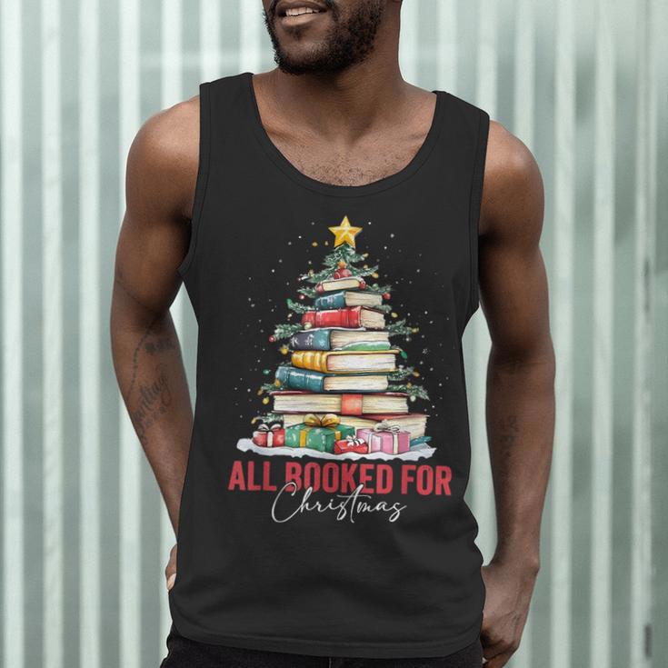 All Booked For Christmas Xmas Tree Teacher Holiday Pajamas Men Tank Top, novelty gifts, funny gifts All Booked For Christmas Xmas Tree Teacher Holiday Pajamas Men Tank Top, novelty gifts, funny gifts