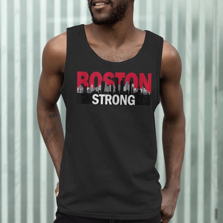 Boston Strong Logo Vintage Boston City Skyline Men Tank Top, novelty gifts, funny gifts