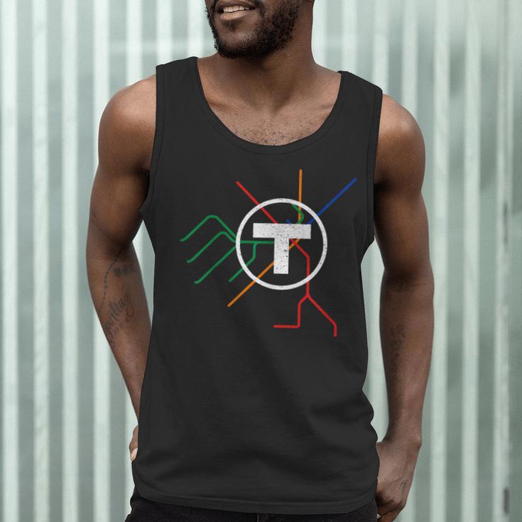 Boston T Subway Map Vintage MBTA Men Tank Top, novelty gifts, funny gifts