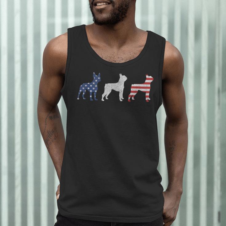 Boston Terrier 4th Of July Dog Patriotic USA Flag Man Woman Men Tank Top, novelty gifts, funny gifts