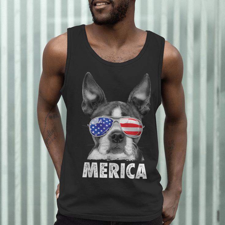 Boston Terrier 4th Of July Merica Men Women USA Flag Vintage Men Tank Top, novelty gifts, funny gifts