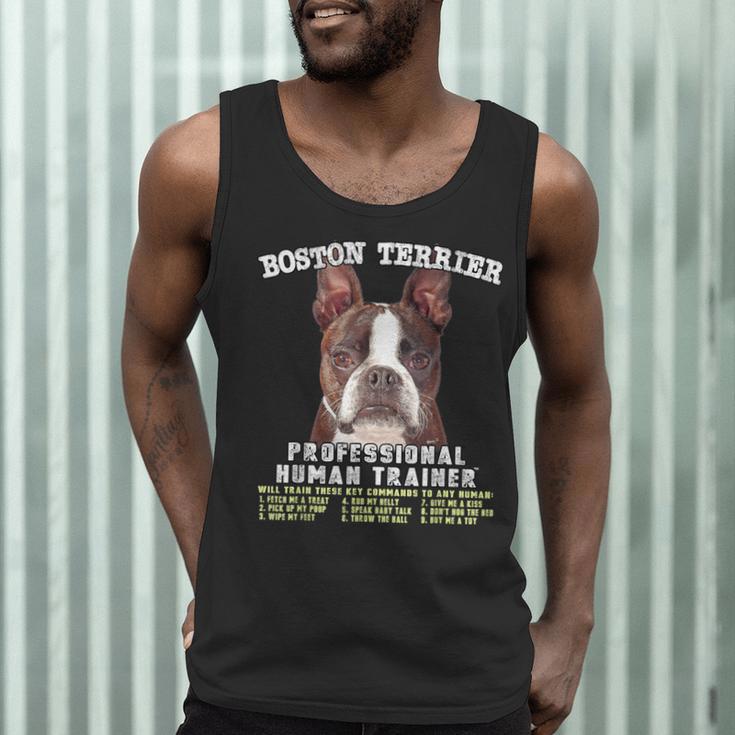 Boston Terrier Brindle Dog Professional Human Trainer Men Tank Top, novelty gifts, funny gifts