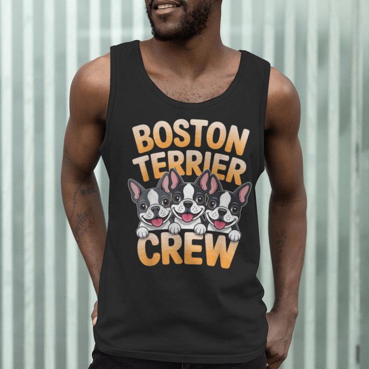 Boston Terrier Crew Cartoon For Dog Owner Pet Boston Terrier Men Tank Top, novelty gifts, funny gifts