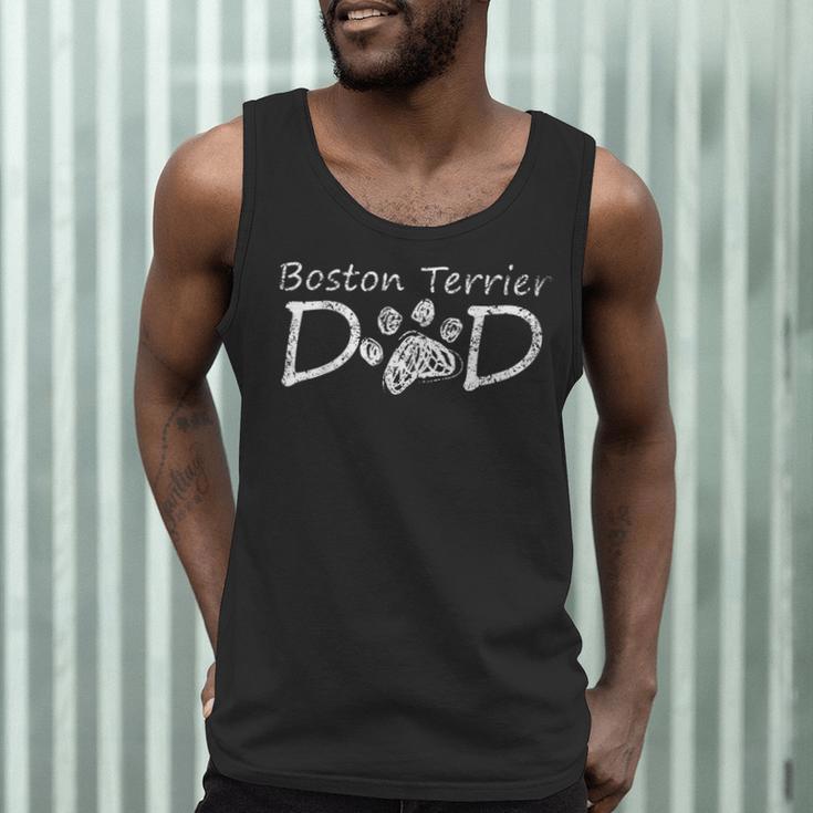 Boston Terrier Dad Dog Breed Daddy Owner Puppy Father Papa Men Women Men Tank Top, novelty gifts, funny gifts