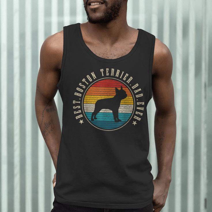 Boston Terrier Dad Retro Vintage Dog Bostie Dad Men Men Tank Top, novelty gifts, funny gifts