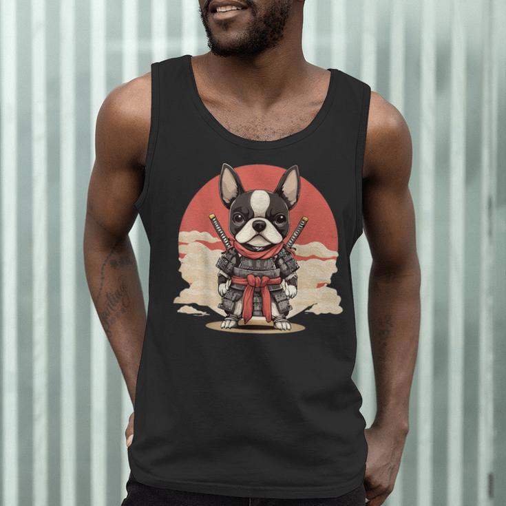 Boston Terrier Dog Japanese Style Samurai Dogs Men Tank Top, novelty gifts, funny gifts