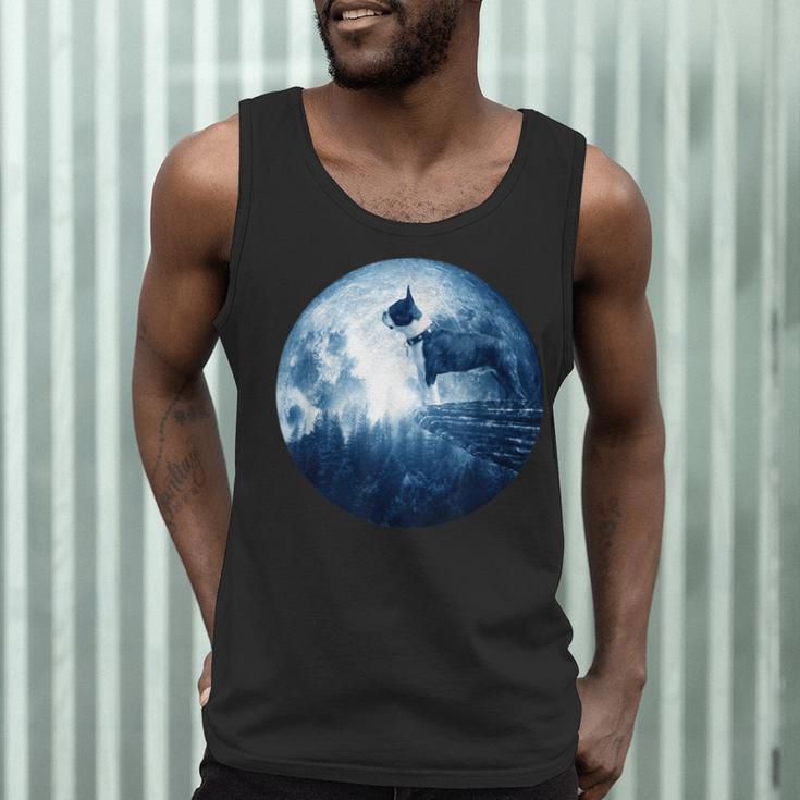 Boston Terrier Dog Moon Dog Mom Dad Women Men Dog Lovers Men Tank Top, novelty gifts, funny gifts