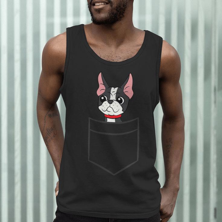 Boston Terrier Dog In The Pocket Boston Terrier For Men Women Girls Kids Men Tank Top, novelty gifts, funny gifts