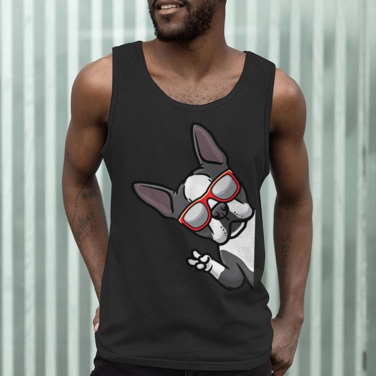 Boston Terrier Dog From Side Boston Bull Men Tank Top, novelty gifts, funny gifts