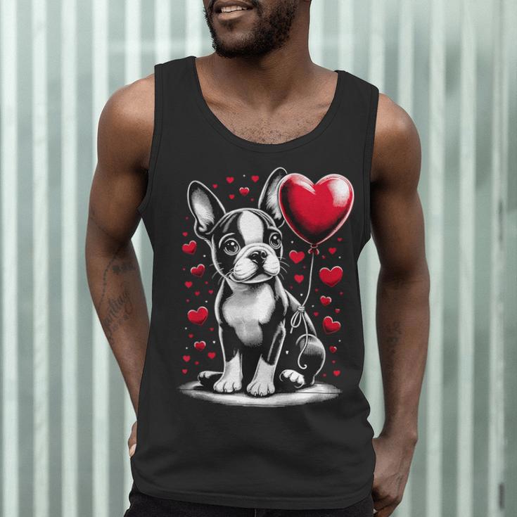Boston Terrier Dog Valentine's Day Dog Owner Men Tank Top, novelty gifts, funny gifts