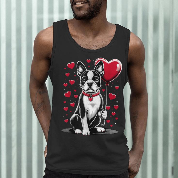 Boston Terrier Dog Valentine's Day Dog Owner Valentine Men Tank Top, novelty gifts, funny gifts