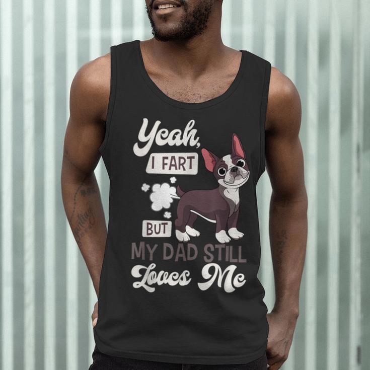 Boston Terrier Fart American Gentleman Non-Sporting Dog Men Tank Top, novelty gifts, funny gifts