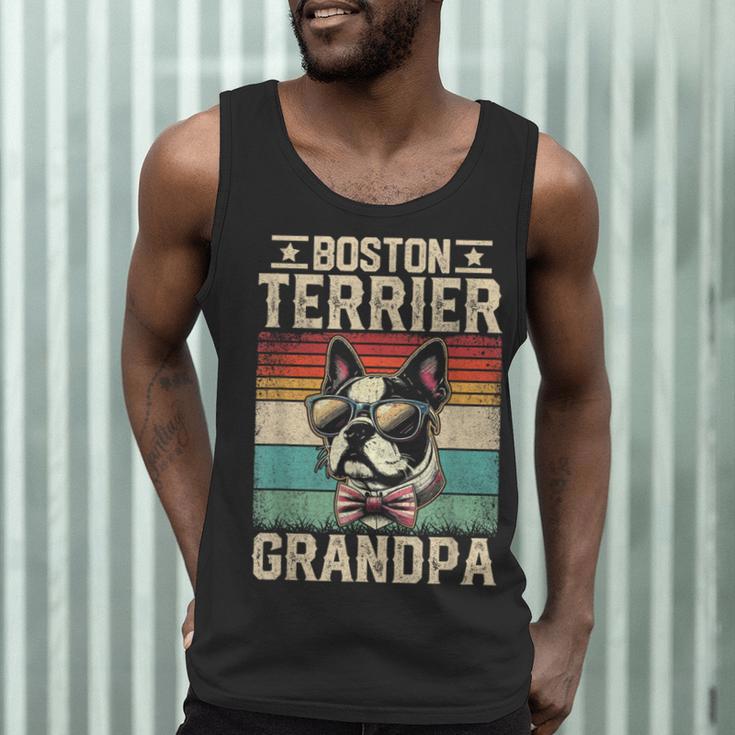 Boston Terrier Grandpa Dog Lover Father's Day Men Tank Top, novelty gifts, funny gifts