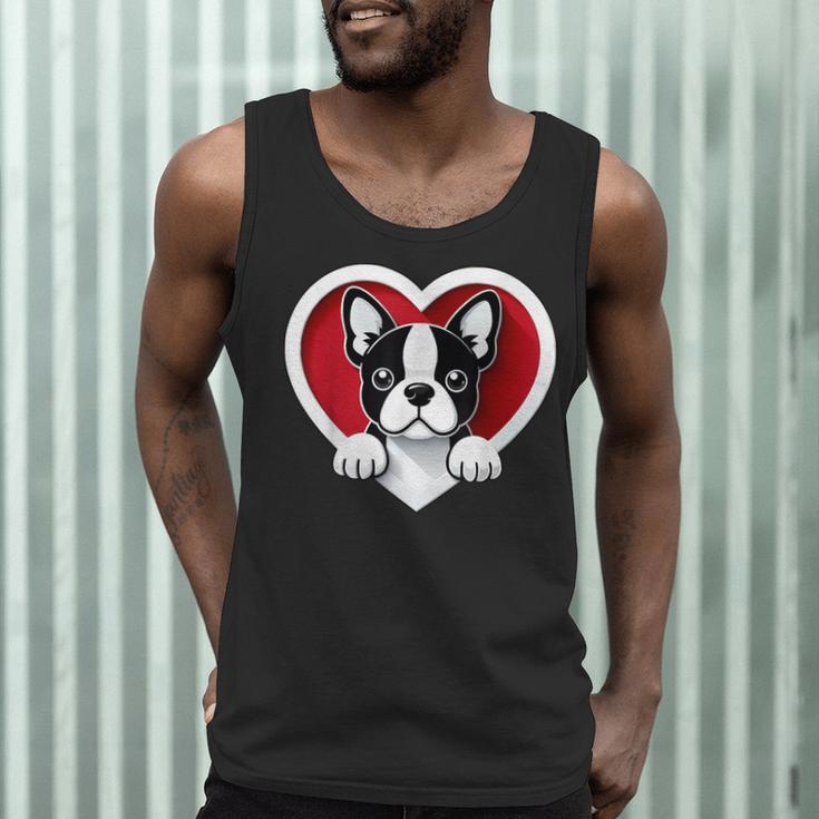 Boston Terrier Heart Cute Puppy Lover Or Dog Owner Men Tank Top, novelty gifts, funny gifts