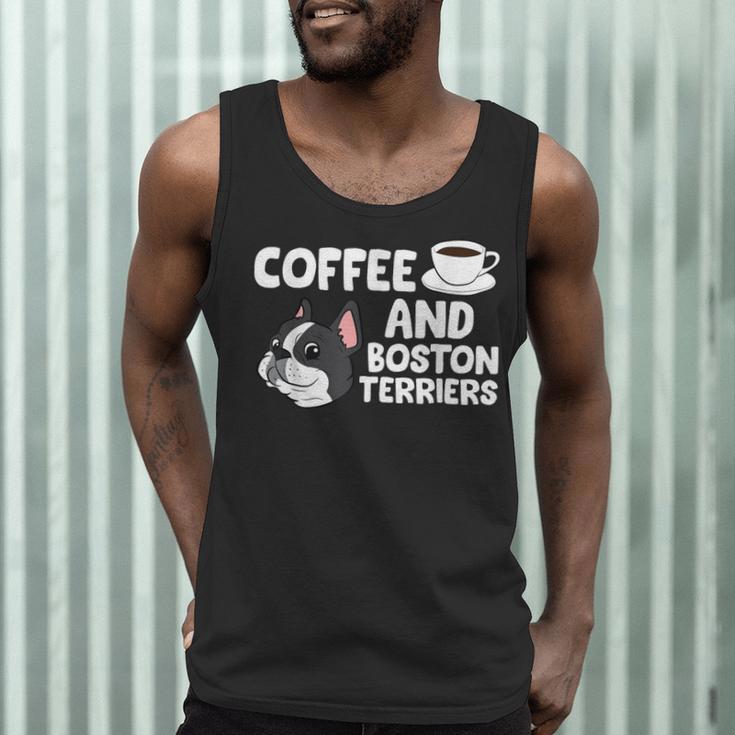 Boston Terrier Lover Coffee And Boston Terriers Men Tank Top, novelty gifts, funny gifts