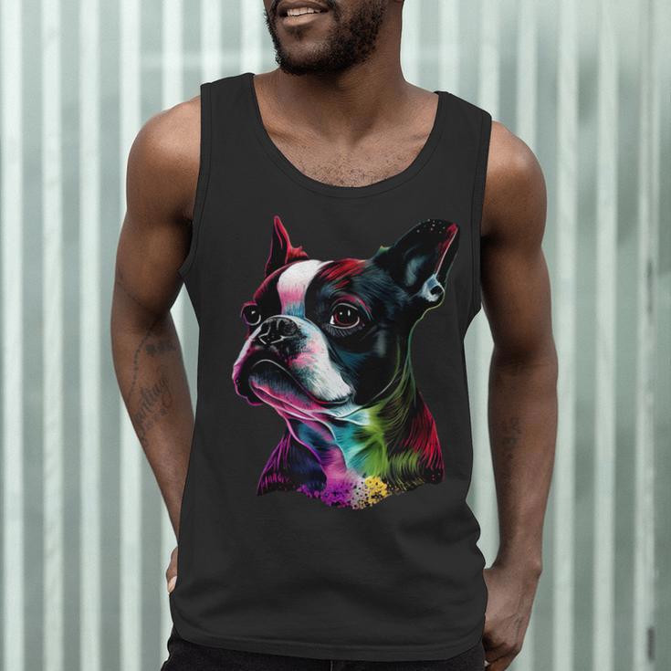 Boston Terrier Lovers Colorful Pop Art Boston Terrier Men Tank Top, novelty gifts, funny gifts