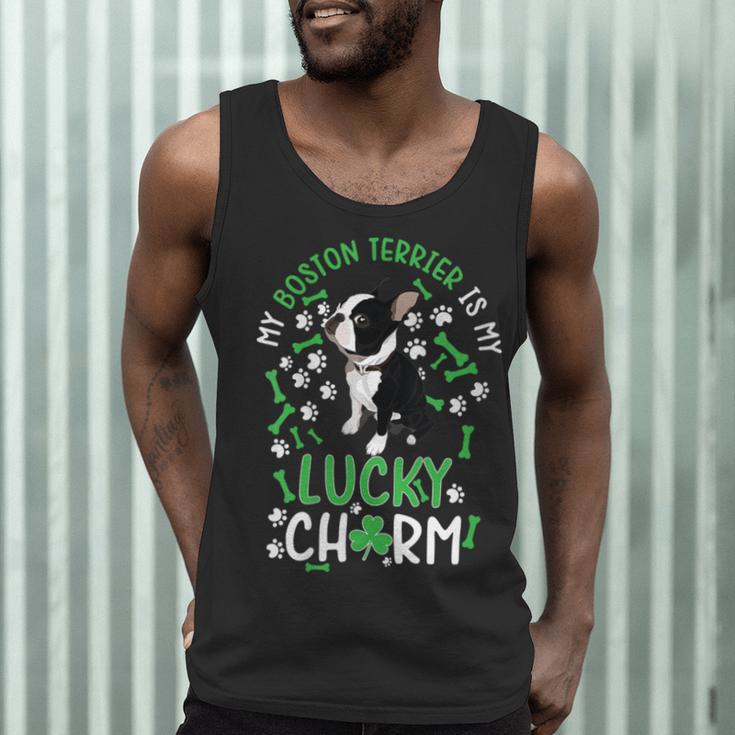 My Boston Terrier Is My Lucky Charm Paw Dog St Patrick's Day Men Tank Top, novelty gifts, funny gifts