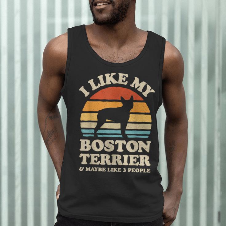 I Like My Boston Terrier And Maybe Like 3 People Dog Lover Men Tank Top, novelty gifts, funny gifts