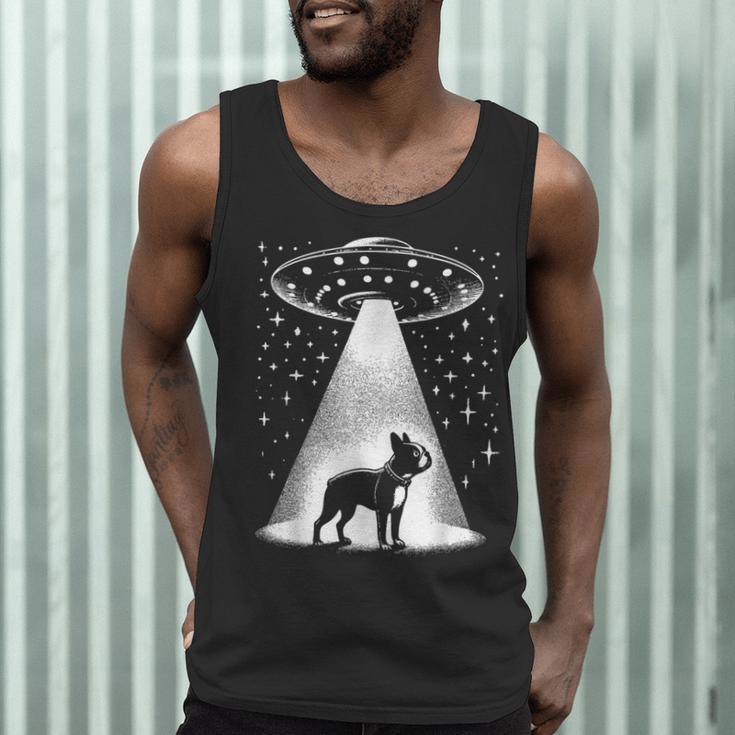 Boston Terrier Mom Dad Dog Alien UFO For Men Women Men Tank Top, novelty gifts, funny gifts