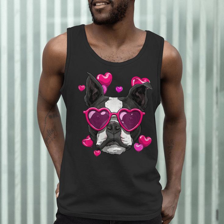 Boston Terrier Valentines Day Shirt Heart Dog Lover Men Tank Top, novelty gifts, funny gifts