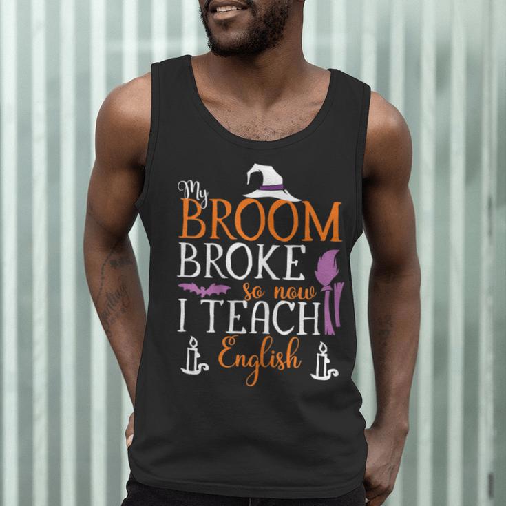 My Broom Broke So Now I Teach English English Teacher Witch Men Tank Top, novelty gifts, funny gifts My Broom Broke So Now I Teach English English Teacher Witch Men Tank Top, novelty gifts, funny gifts