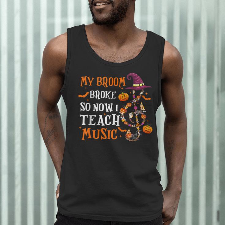 My Broom Broke So Now I Teach Music Teacher Halloween Men Tank Top, novelty gifts, funny gifts My Broom Broke So Now I Teach Music Teacher Halloween Men Tank Top, novelty gifts, funny gifts