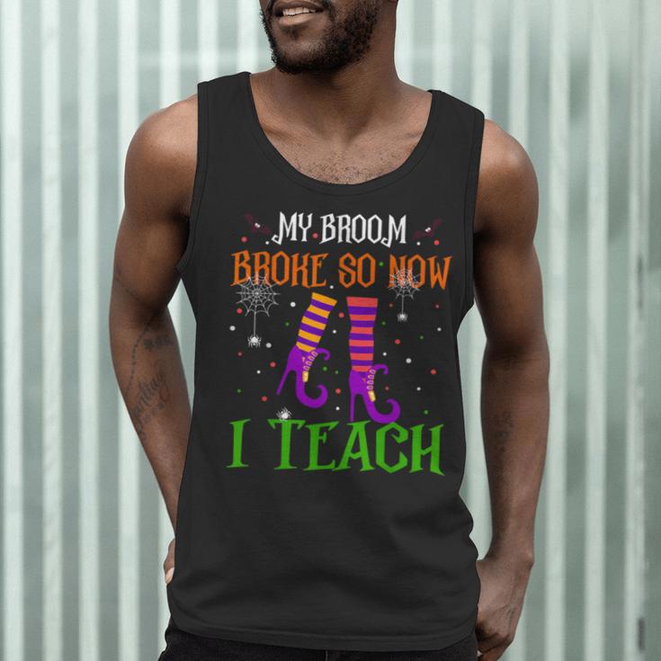 My Broom Broke So Now I Teach Teacher Witch Halloween Men Tank Top, novelty gifts, funny gifts My Broom Broke So Now I Teach Teacher Witch Halloween Men Tank Top, novelty gifts, funny gifts