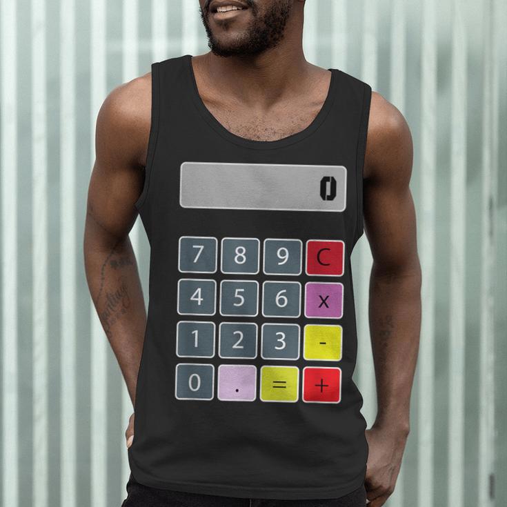 Calculator Math Teacher Halloween Costumes Women Men Adults Men Tank Top, novelty gifts, funny gifts