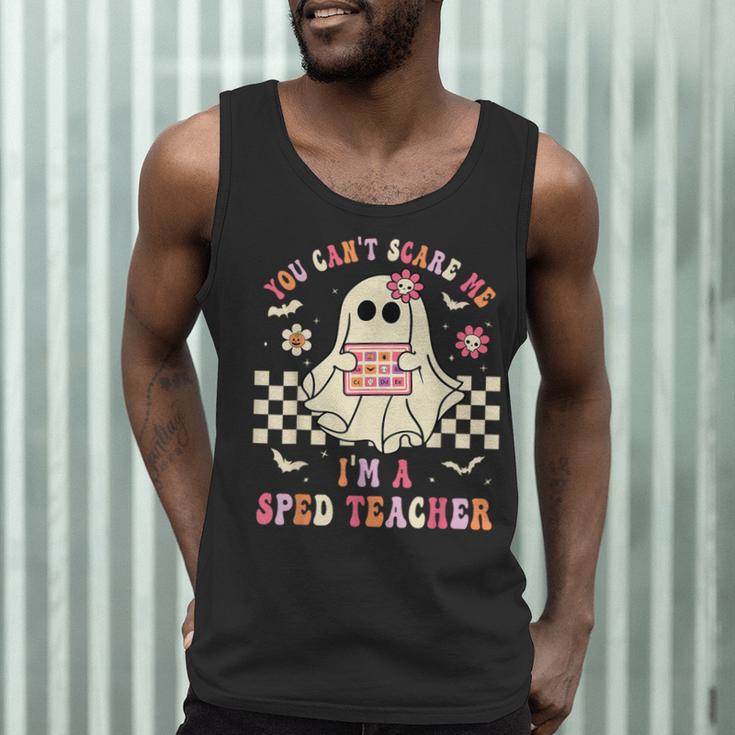 You Can't Scare Me I'm A SPED Teacher Crew Squad Halloween Men Tank Top, novelty gifts, funny gifts