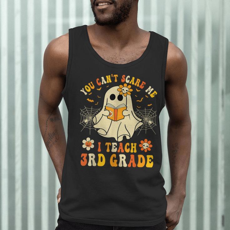 You Can't Scare Me I Teach 3rd Grade Halloween Teacher Ghost Men Tank Top, novelty gifts, funny gifts