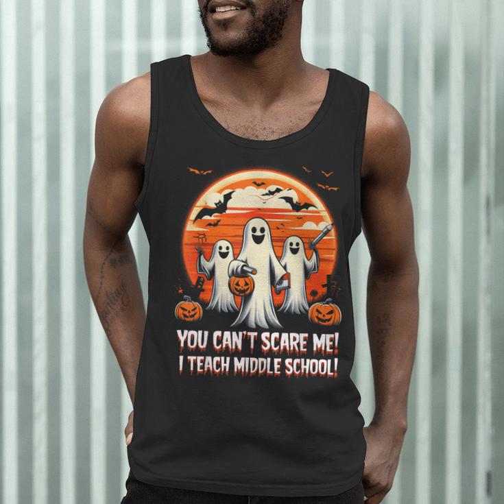 You Can't Scare Me I Teach Middle School Teacher Halloween Men Tank Top, novelty gifts, funny gifts