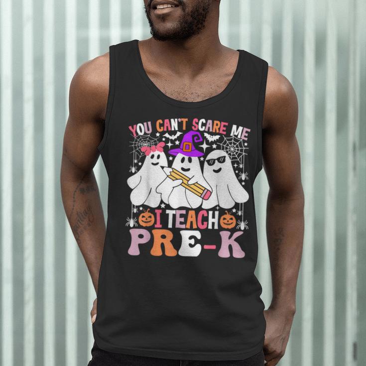 You Can't Scare Me I Teach Pre-k Halloween Teacher Men Tank Top, novelty gifts, funny gifts