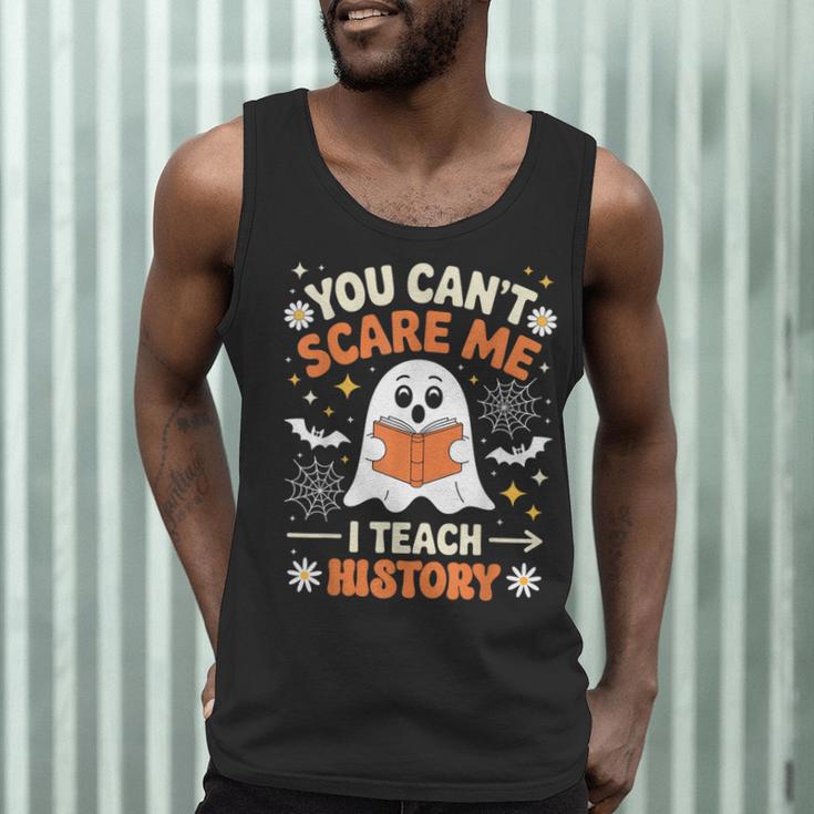 You Can't Scare Me I Teach History Retro Teacher Halloween Men Tank Top, novelty gifts, funny gifts