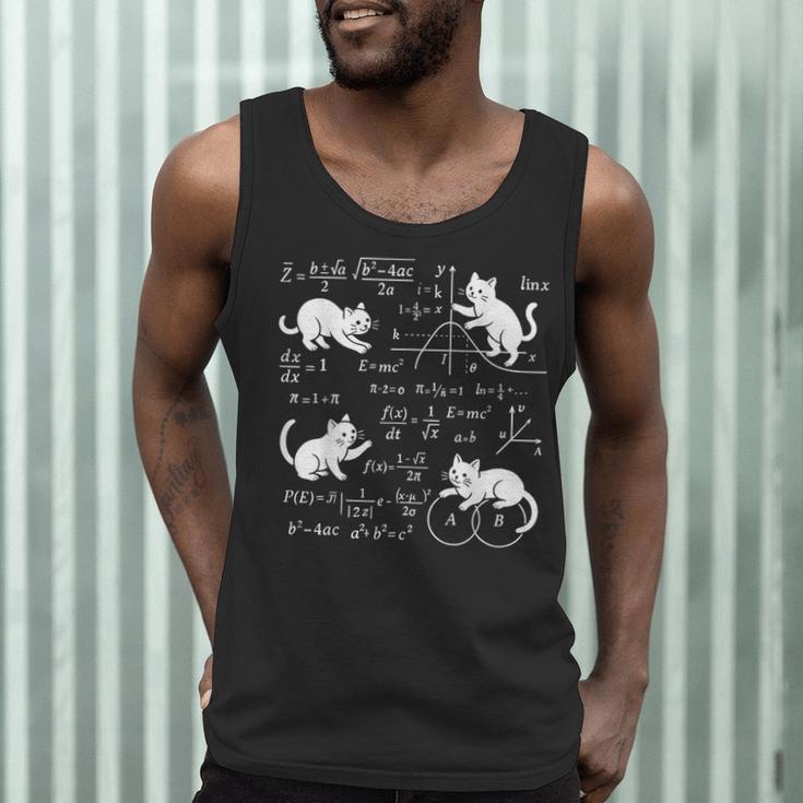 Cats And Math Lover Cat Lover Science Teacher Student Men Tank Top, novelty gifts, funny gifts