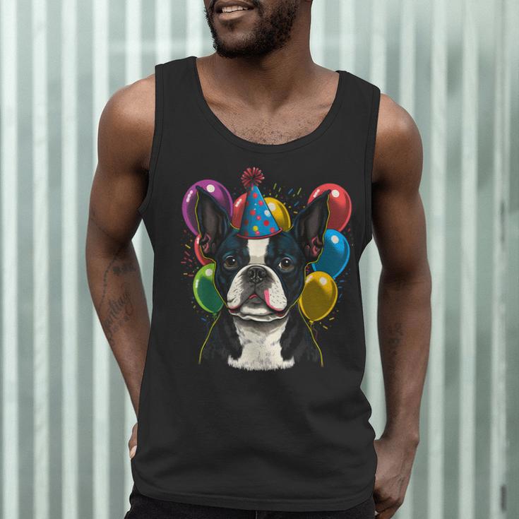 Celebration Event Birthday Party Boston Terrier Men Tank Top, novelty gifts, funny gifts