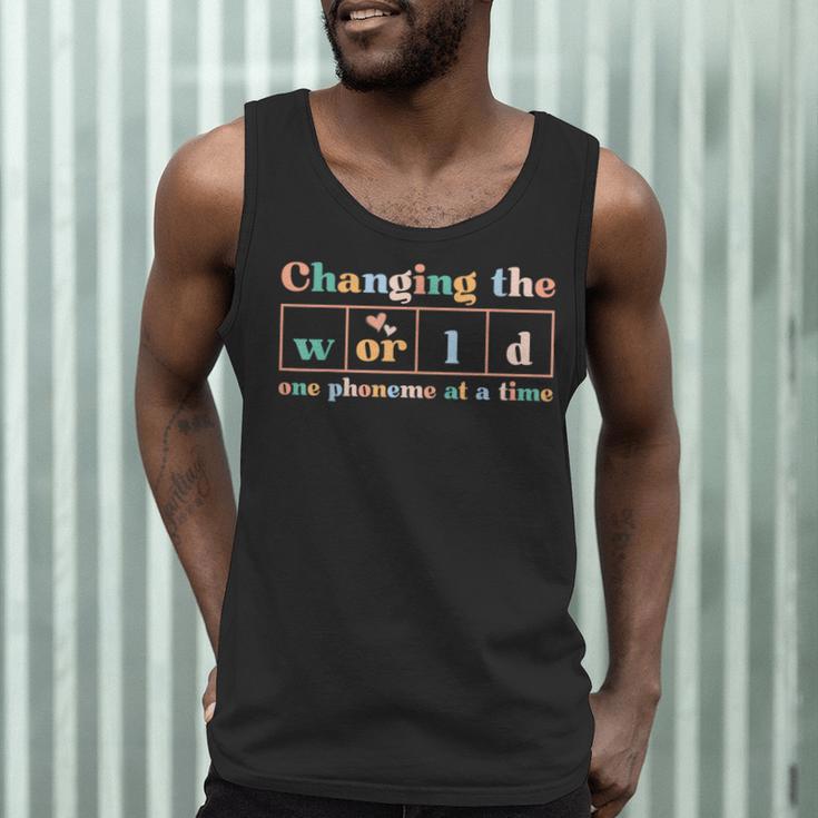 Changing The World Science Of Reading Women Men -Adults Dyslexia Teacher Men Tank Top, novelty gifts, funny gifts Changing The World Science Of Reading Women Men -Adults Dyslexia Teacher Men Tank Top, novelty gifts, funny gifts