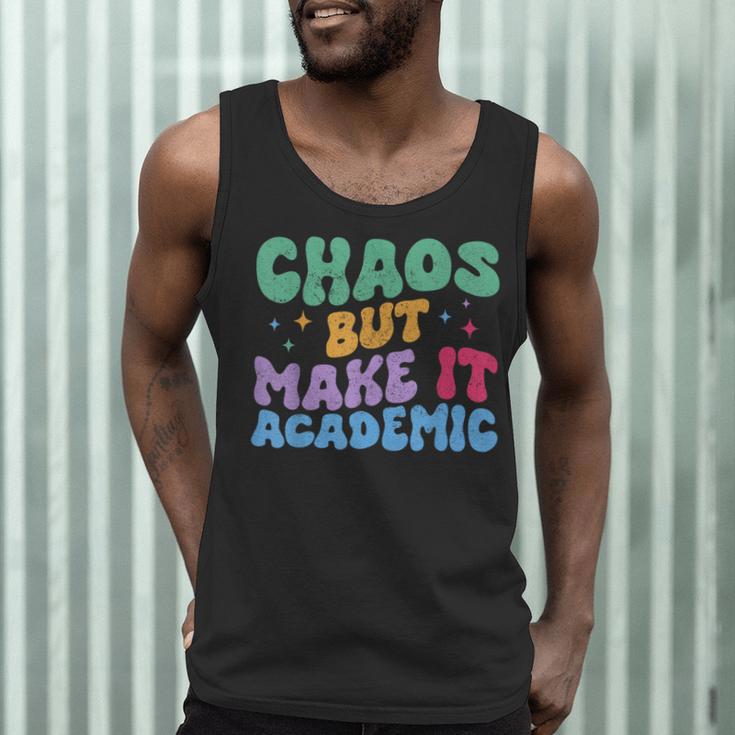 Chaos But Make It Academic Teacher Back To School Men Tank Top, novelty gifts, funny gifts Chaos But Make It Academic Teacher Back To School Men Tank Top, novelty gifts, funny gifts