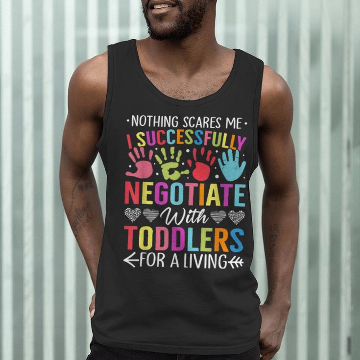 Childcare Teacher Negotiate With Toddlers Daycare Provider Men Women Girls Kids Men Tank Top, novelty gifts, funny gifts Childcare Teacher Negotiate With Toddlers Daycare Provider Men Women Girls Kids Men Tank Top, novelty gifts, funny gifts