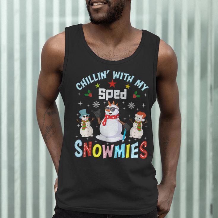 Chillin With My Sped Snowmies Teacher Student Christmas Men Tank Top, novelty gifts, funny gifts Chillin With My Sped Snowmies Teacher Student Christmas Men Tank Top, novelty gifts, funny gifts