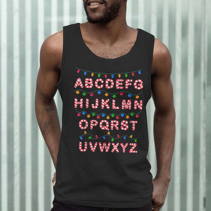 Christmas Alphabet Candy Cane Teachers Students Candy Cane For Men Women Kids Men Tank Top, novelty gifts, funny gifts Christmas Alphabet Candy Cane Teachers Students Candy Cane For Men Women Kids Men Tank Top, novelty gifts, funny gifts