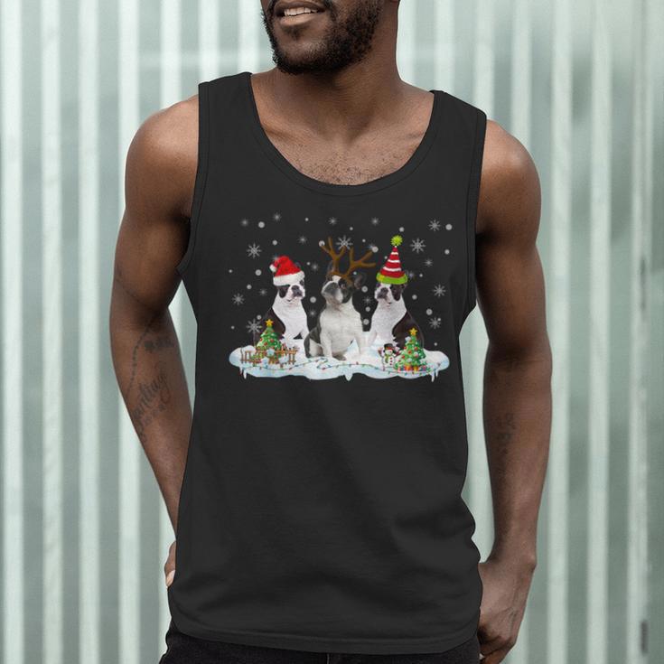 Christmas Boston Terrier Santa Dog Lover Men Tank Top, novelty gifts, funny gifts