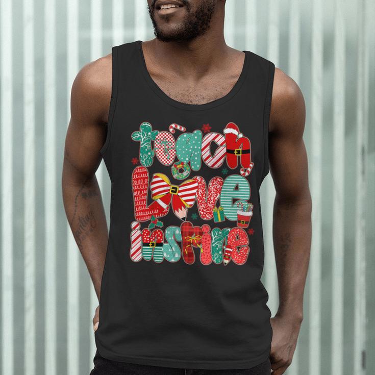 Christmas Coquette Bow Teacher Teach Love Inspire Men Tank Top, novelty gifts, funny gifts Christmas Coquette Bow Teacher Teach Love Inspire Men Tank Top, novelty gifts, funny gifts
