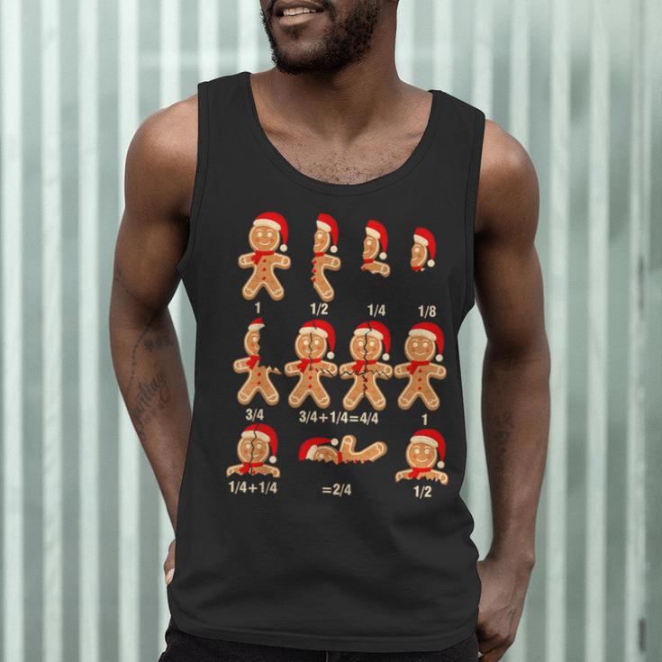 Christmas Math Teacher Equation Gingerbread With Santa Hat Men Women Men Tank Top, novelty gifts, funny gifts