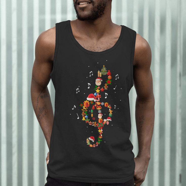 Christmas Musical Note Music Lover Teacher Sing Carols Jesus Men Tank Top, novelty gifts, funny gifts