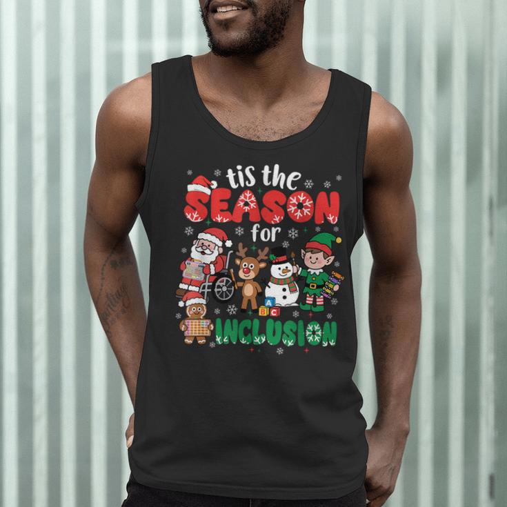 Christmas Sped Teacher Tis The Season For Inclusion Women Men Tank Top, novelty gifts, funny gifts