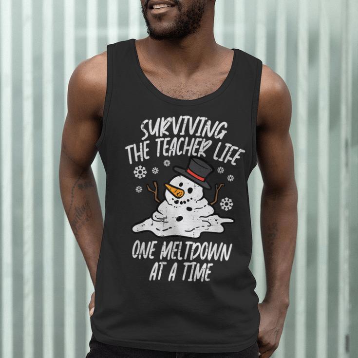 Christmas Surviving Teacher Life Meltdown Xmas Women Men Men Tank Top, novelty gifts, funny gifts Christmas Surviving Teacher Life Meltdown Xmas Women Men Men Tank Top, novelty gifts, funny gifts